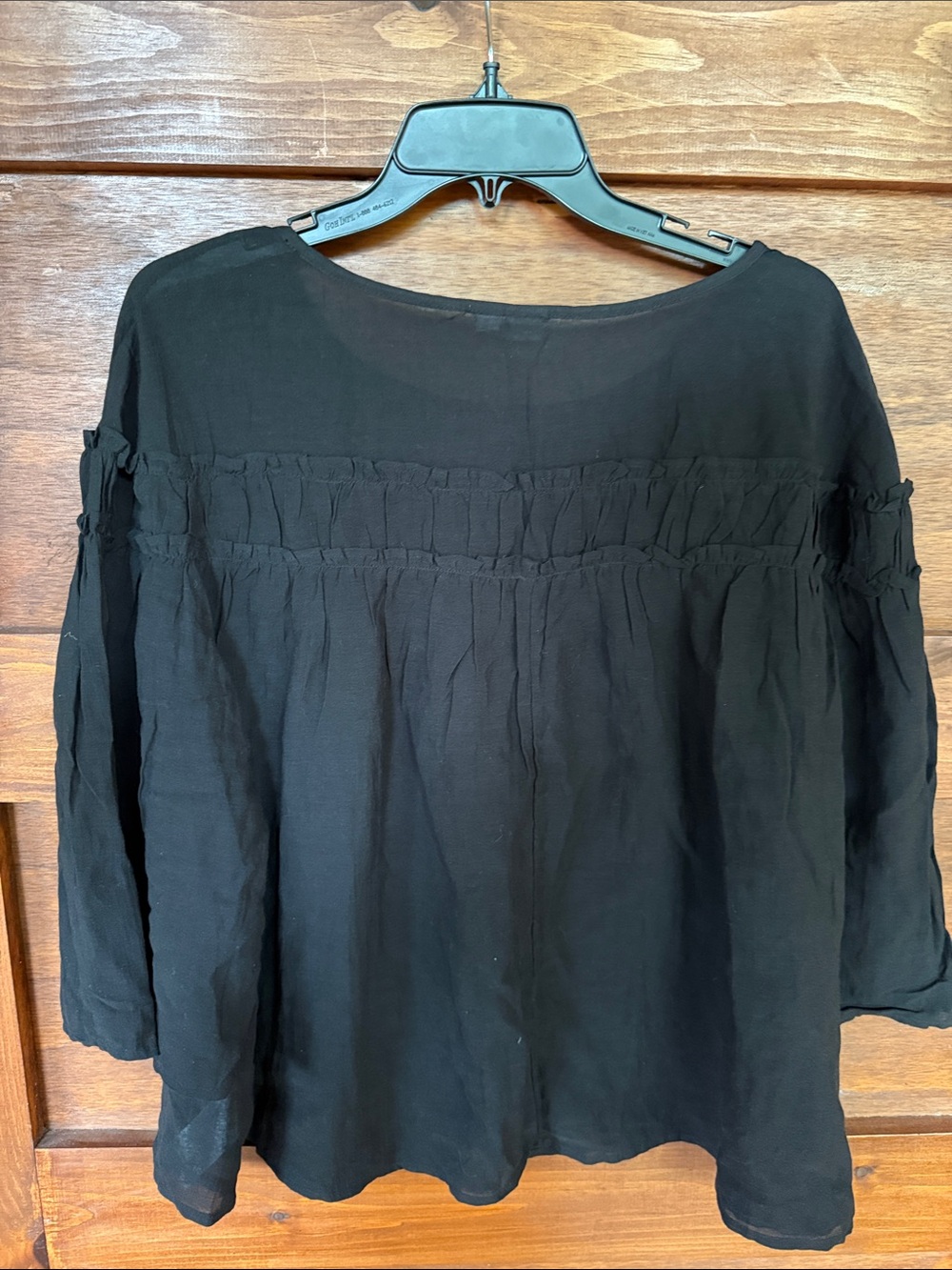 GAP Black Women's Peasant Blouse - Picture 3 of 3
